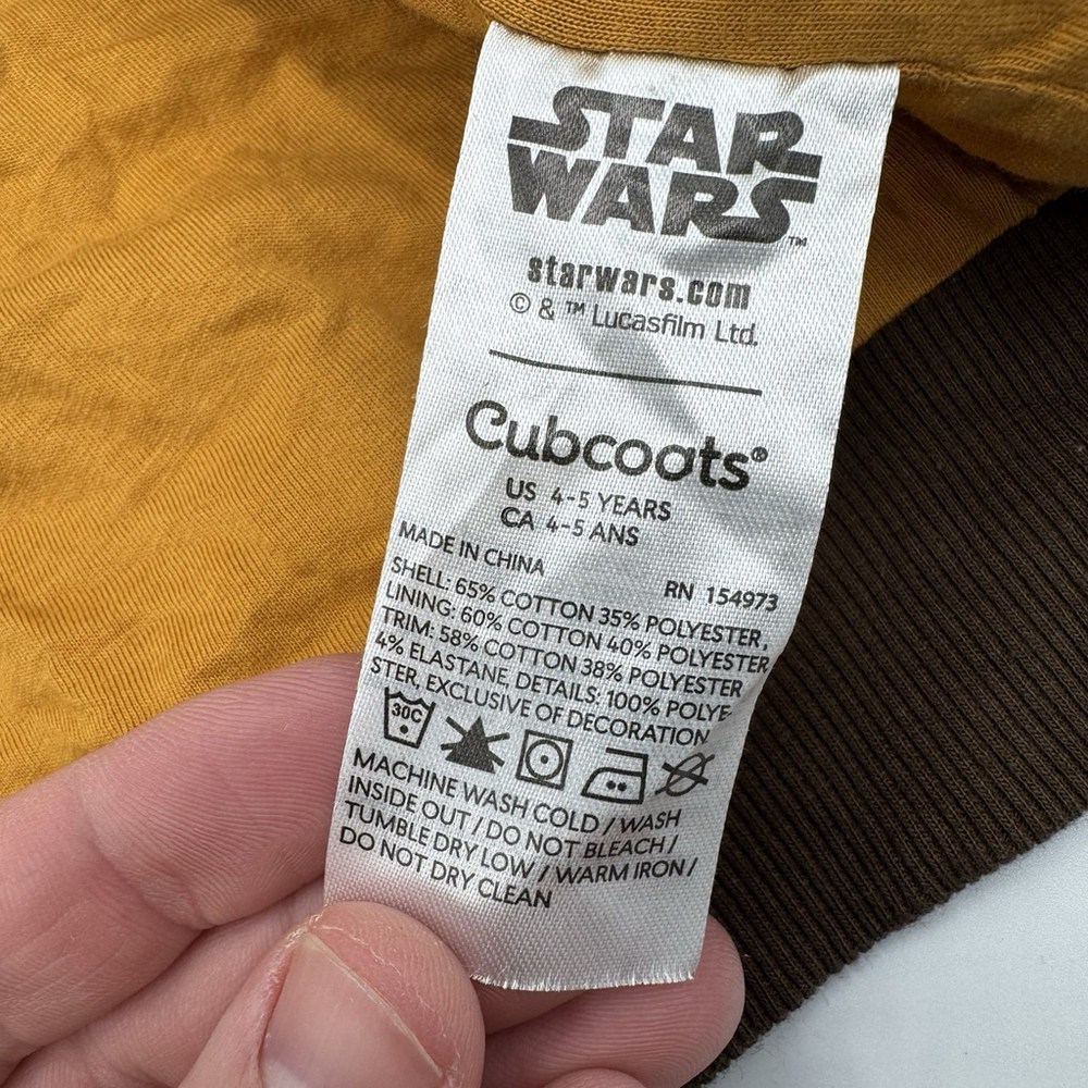 Cubcoats Star Wars Chewbacca 2-in-1 Transforming Zip-up Hoodie Size 4-5 - Picture 6 of 7